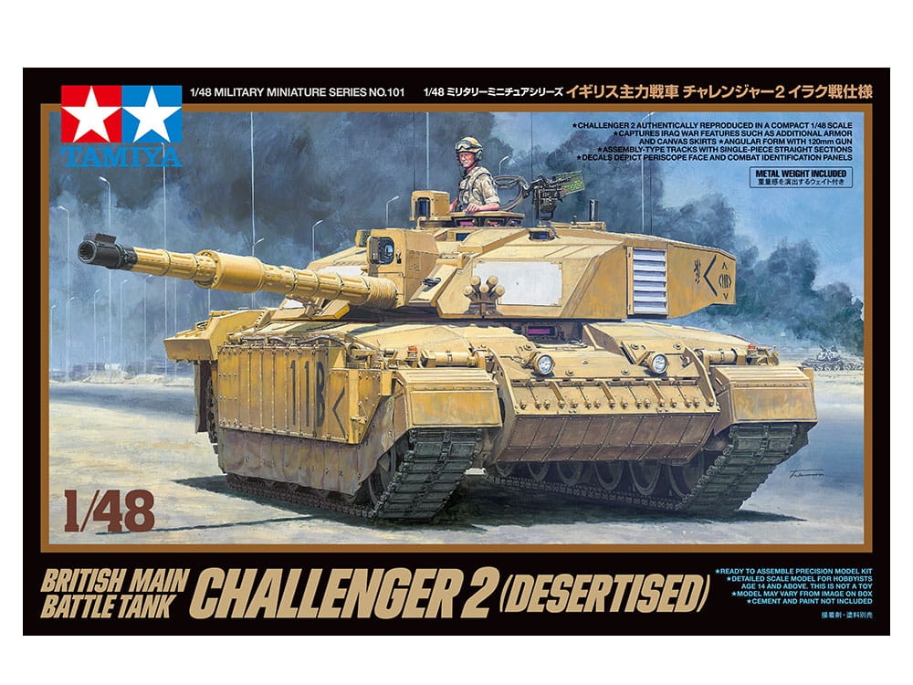 Zdjęcie główne produktu British Main Battle Tank Challenger 2 (Desertised) 1:48 Tamiya 32601