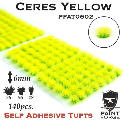 Ceres Yellow Alien Tufts 6mm (140szt) Paint Forge PFAT0602